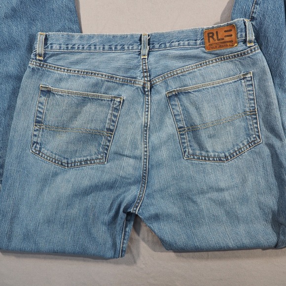Polo Ralph Lauren Hayden Jeans Mens 36x32 Blue Denim Relaxed Fit Baggy Classic - Picture 9 of 11